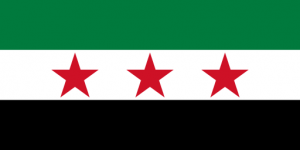 Syrian revolutionary flag This file is licensed under the Creative Commons Attribution-Share Alike 3.0.  By user: AnonMoos